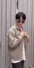 主意范（ZHUYIFAN）美式扎染pu皮衣棉服外套男款春秋冬季加绒加厚立领防寒机车服夹克 5D3074灰色加绒【升级款】 L 110-130斤 实拍图