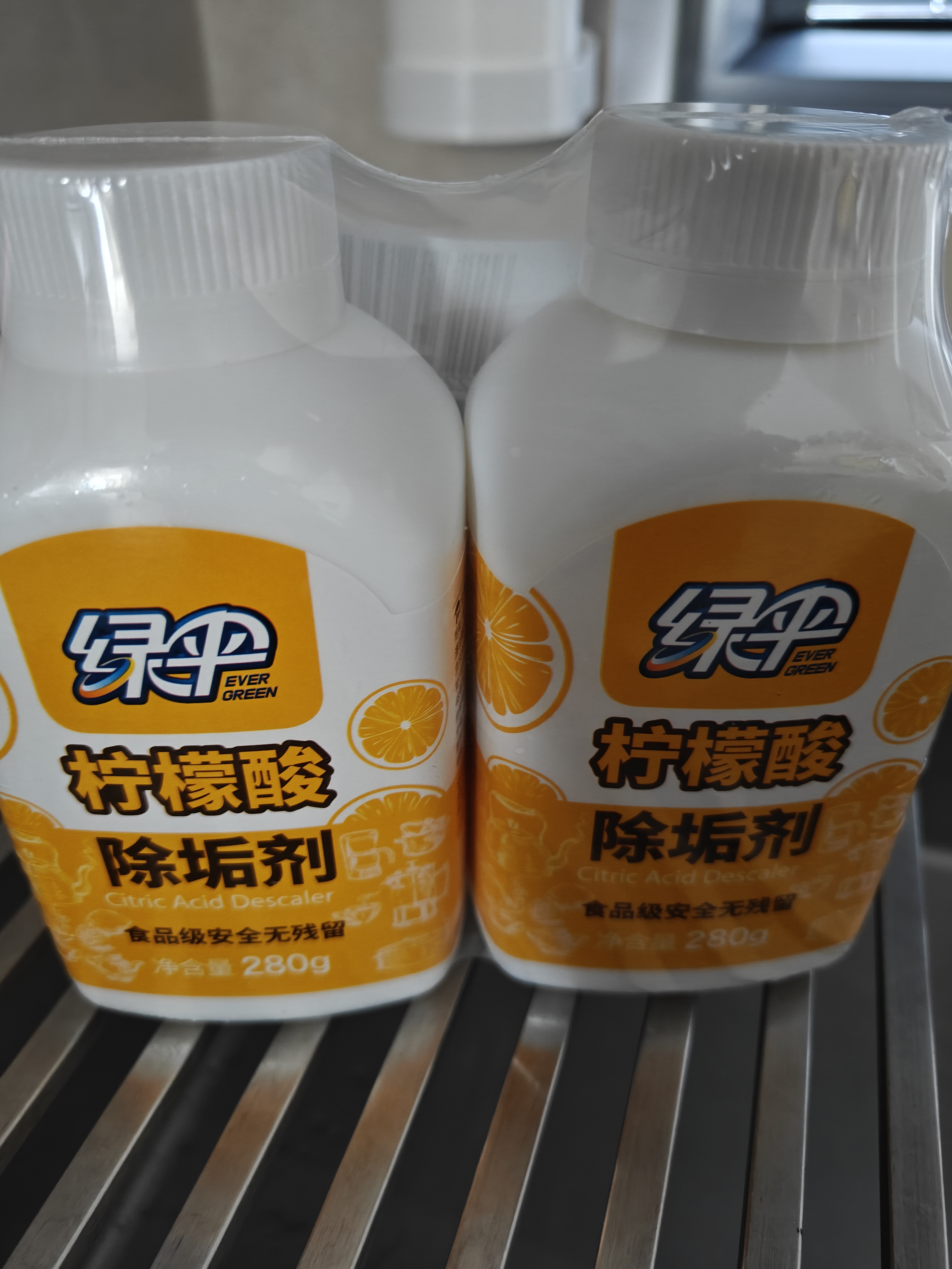 绿伞 柠檬酸除垢剂 水垢清洁剂 饮水机电水壶鱼缸去水垢 280g*2瓶 实拍图