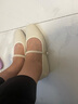百丽（Belle）浅口玛丽珍鞋女商场同款舒适柔软妈妈单鞋B5S1DCQ4 米白 39 (245mm) 实拍图