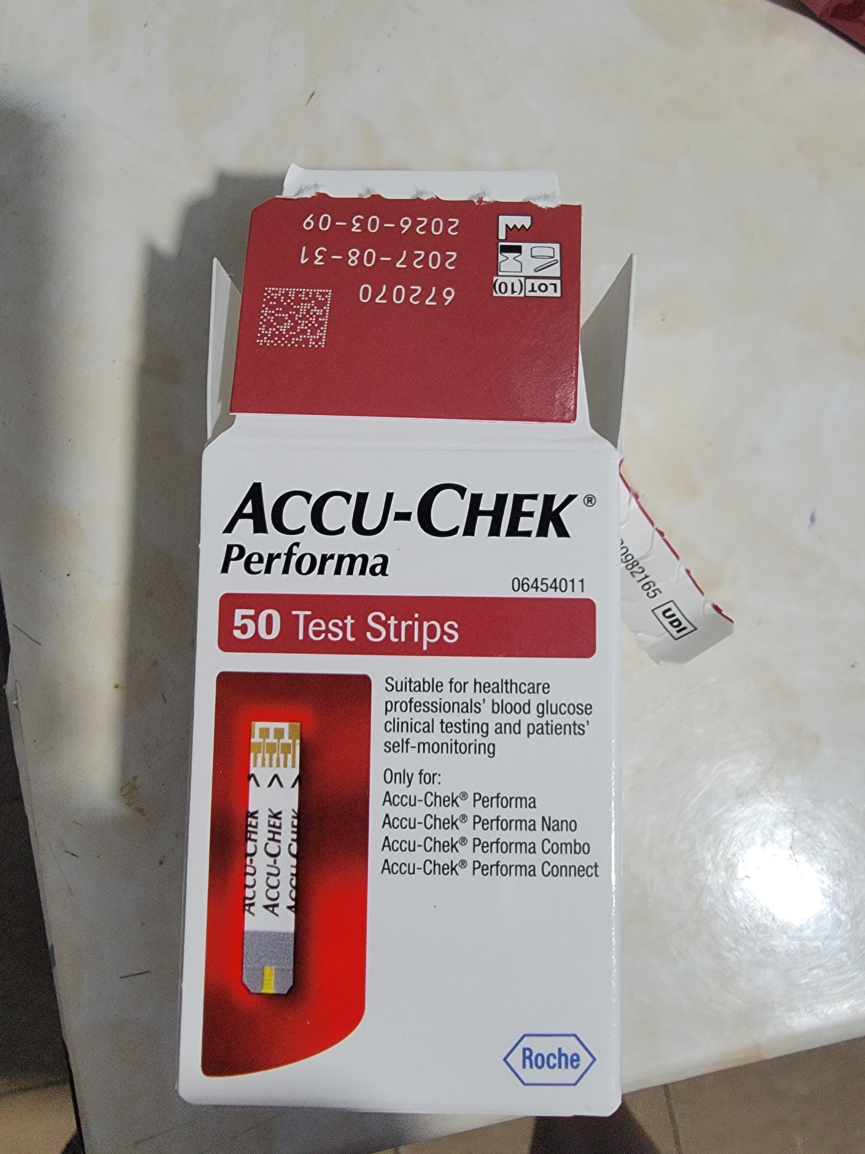 罗氏卓越血糖仪家用血糖检测 卓越金采血糖试纸 无仪器+50片装 实拍图