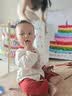 优奇婴儿衣服男女宝宝春秋套装婴幼儿国风唐装百天周岁礼服分体两件套 实拍图