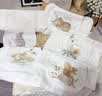 欧孕（OUYUN）婴儿隔汗巾6层纱布吸汗巾儿童春夏垫背巾 萌趣伙伴;32X24 5条装 实拍图