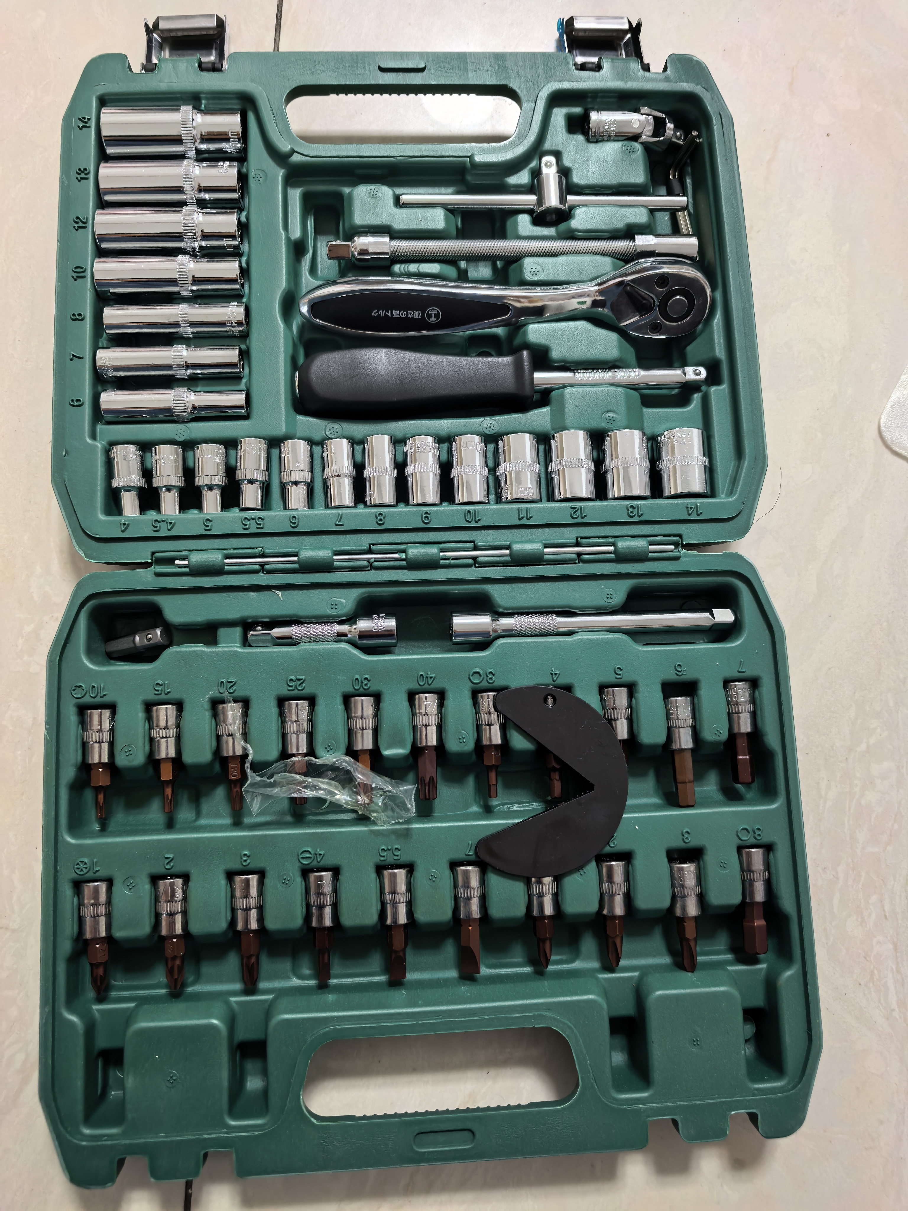 绿林（GREENER）54件套筒扳手工具套装大全汽修工具家用专用大全汽车维修修理汽保 实拍图
