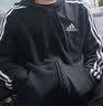 adidas通勤休闲三条纹连帽夹克早秋外套卫衣男装阿迪达斯轻运动   黑色/白   2XL 实拍图
