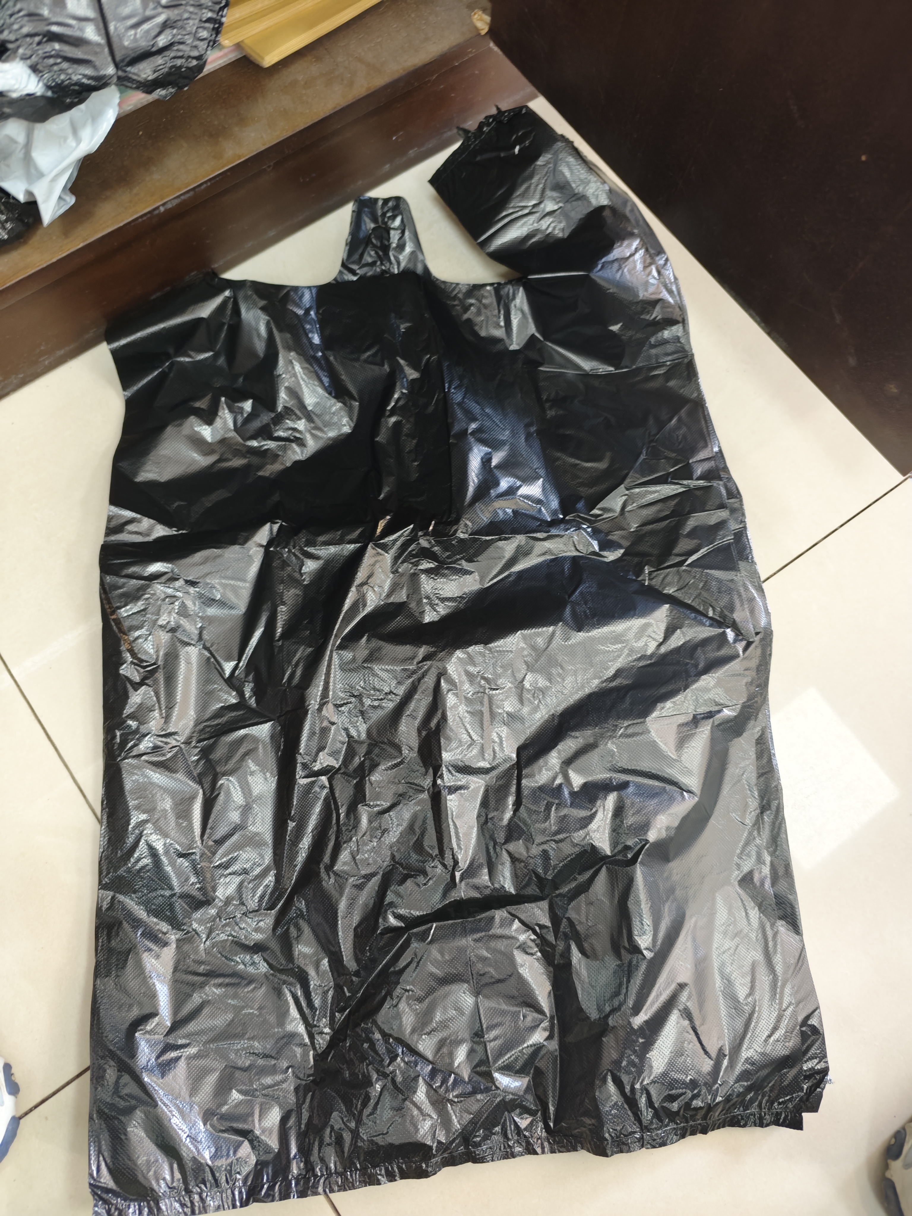 靓涤厨余袋加厚大垃圾袋大号背心黑色家用手提式厨房收纳用水桶塑料袋 【点断背心】双面加厚2.5丝60*70cm200只 实拍图