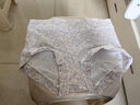 安优棉内裤女棉质底裆中腰碎花透气包臀舒适大码不夹PP三角裤头秋冬季 紫色+绿色+粉色 【中腰】 3条 L 【推荐100-120斤】 实拍图