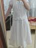 优衣库棉麻打褶长裙女装/半身裙裙子482285 01 乳白色 M 实拍图