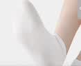 京舒然100%纯棉短筒袜子女休闲秋季新疆棉10A抗菌防臭白色6双 实拍图