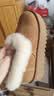 UGG【双11抢先购】秋季女士茸茸毛鞋领厚底休闲懒人毛毛鞋 1166733 CHE | 栗色 36 鞋款偏小，建议拍大一码 实拍图