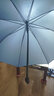 天堂伞直杆伞长柄雨伞男士商务伞晴雨伞迎宾伞半自动广告伞企业定制LOGO 蓝灰 实拍图