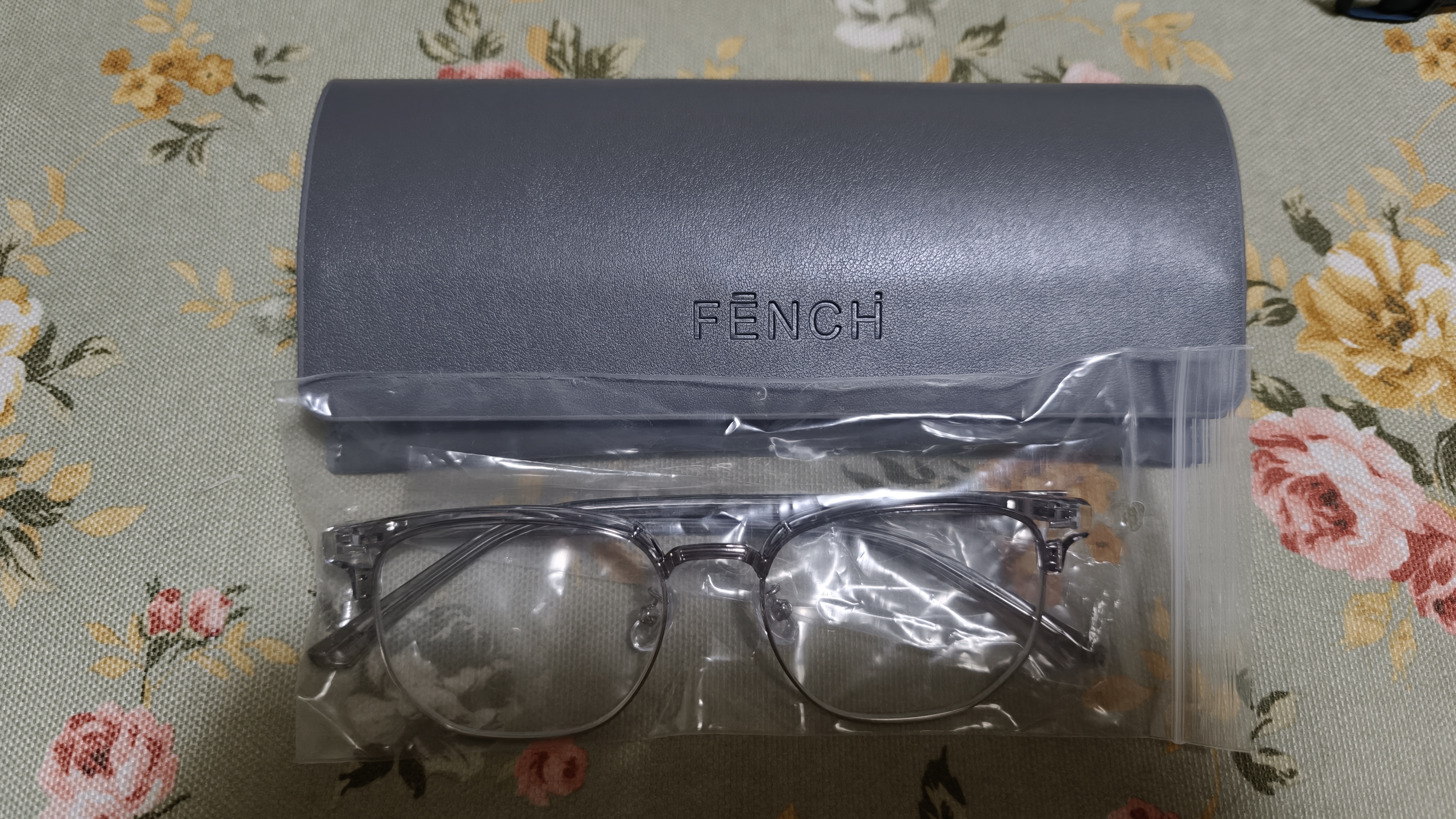 芬驰（FENCHI）斯文败类黑色半框近视眼镜痞帅理工男款防蓝光抗疲劳平光眼睛框架 实拍图
