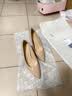 他她超模高跟细跟真皮气质通勤女鞋 粉色（舒适牛皮革-7cm） 37 实拍图