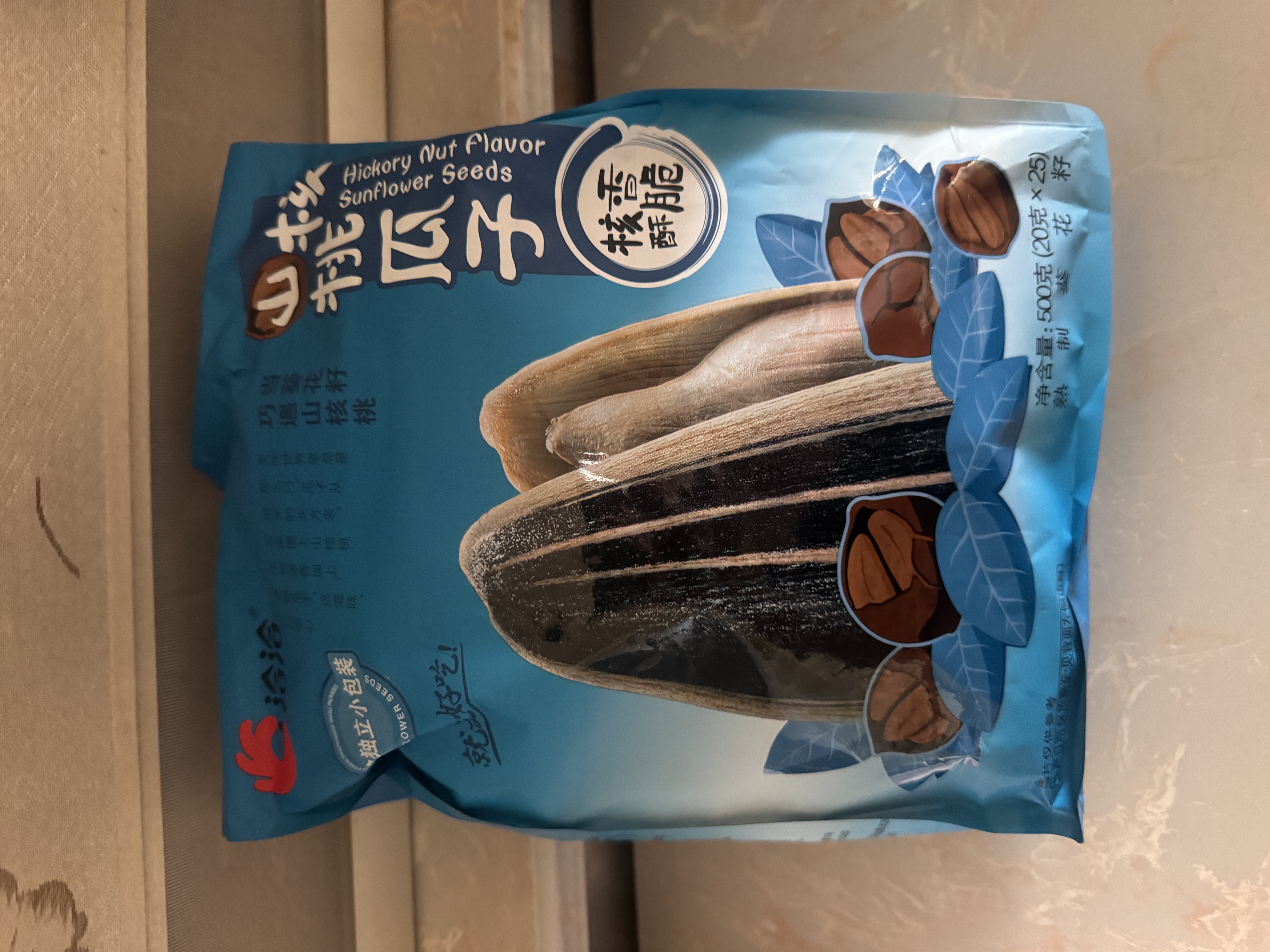洽洽山核桃瓜子零食500g葵花籽大颗粒休闲零食独立小包装(20g*25包) 实拍图