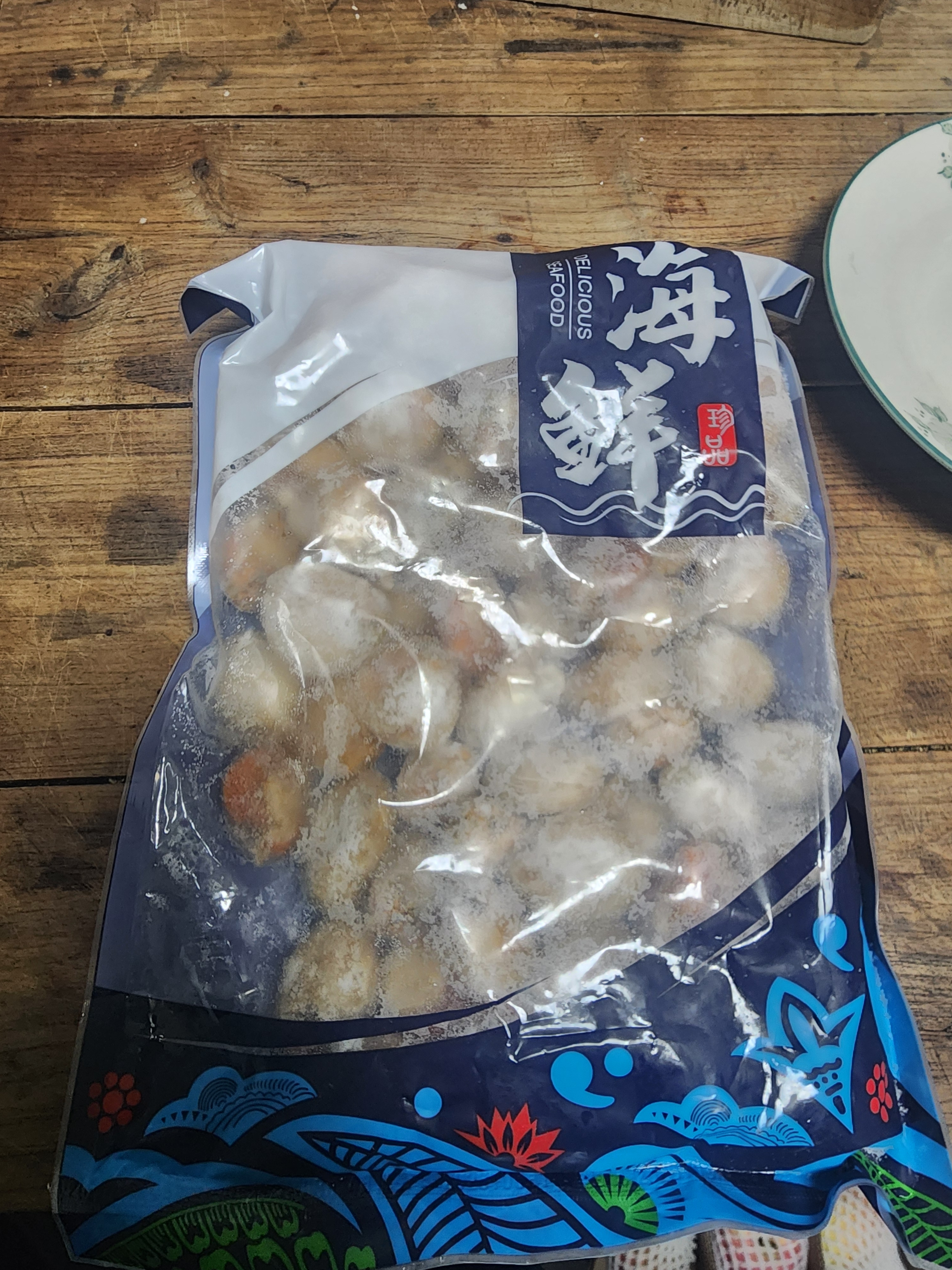 福字号【大连海鲜】冷冻栉孔扇贝肉带卵 净重1000g 火锅食材 40-60规格 实拍图