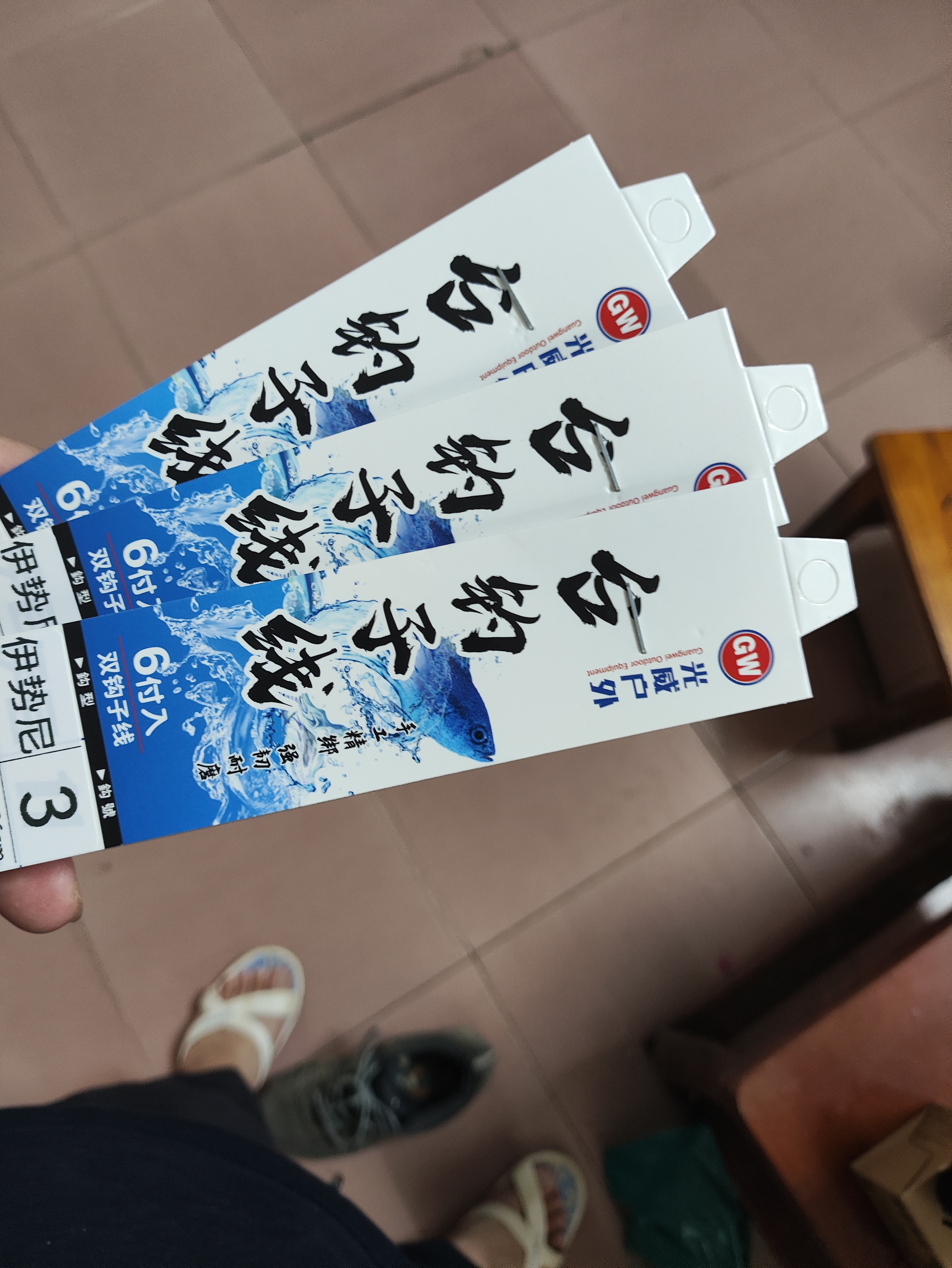 GW光威绑好的鱼钩3包3号伊势尼台钓子线仕挂双钩有倒刺手工绑制钓鱼钩子渔具配件用品 实拍图