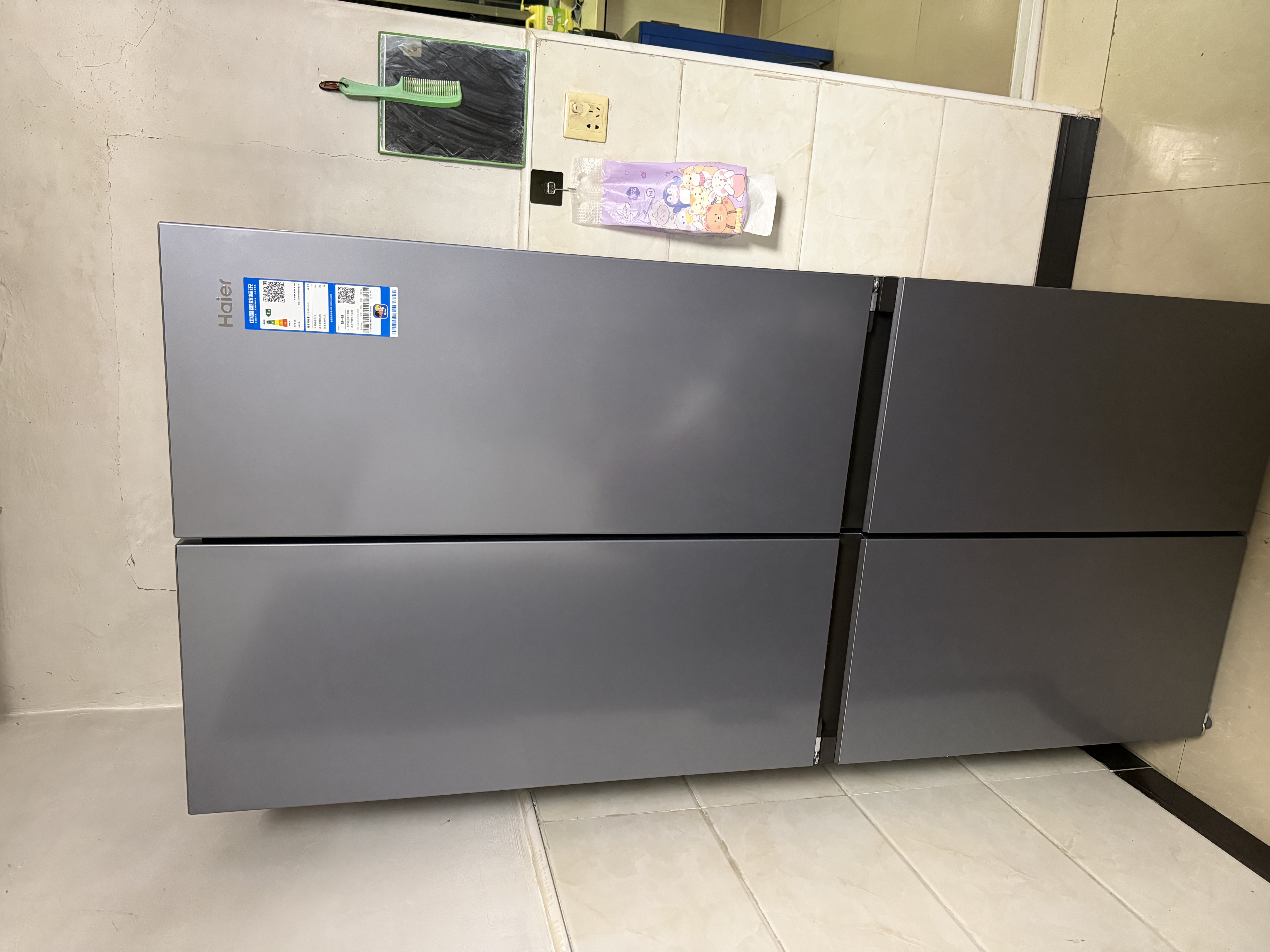 海尔（Haier）冰箱26年新款小红花502L十字对开门全域黑金净化594mm超薄AI变频三挡变温一级能效大容量四门冰箱 502升全空间净化丨AI变频科技丨594mm超薄 实拍图
