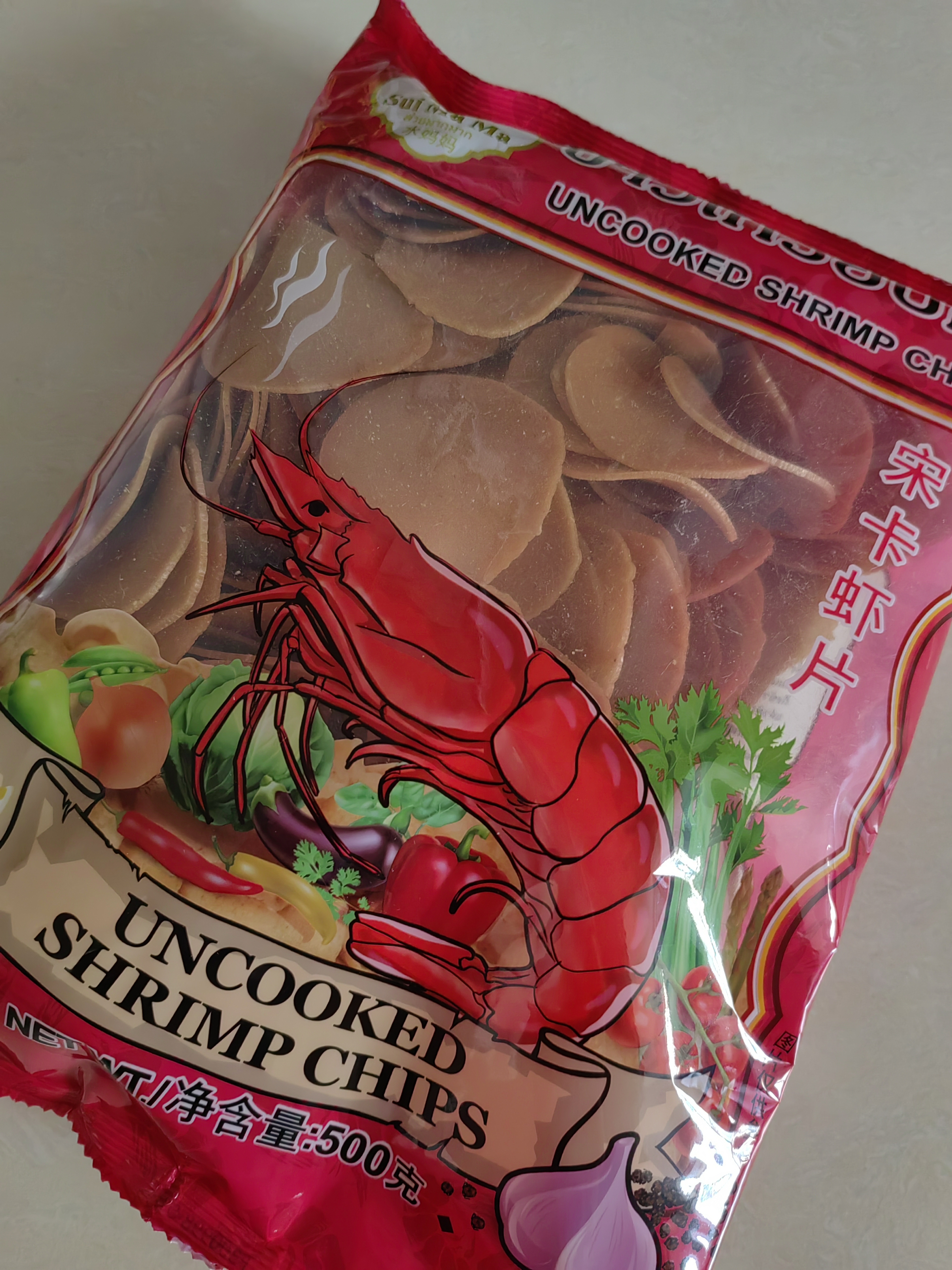 水妈妈泰国虾片500g 泰国进口 自己炸 油炸大虾片半成品 龙虾片零食 实拍图