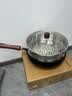 康佳（KONKA）铁锅有钛炒锅不粘无氟涂层炒菜锅钛铁大肚锅带蒸笼燃气电磁炉通用 实拍图