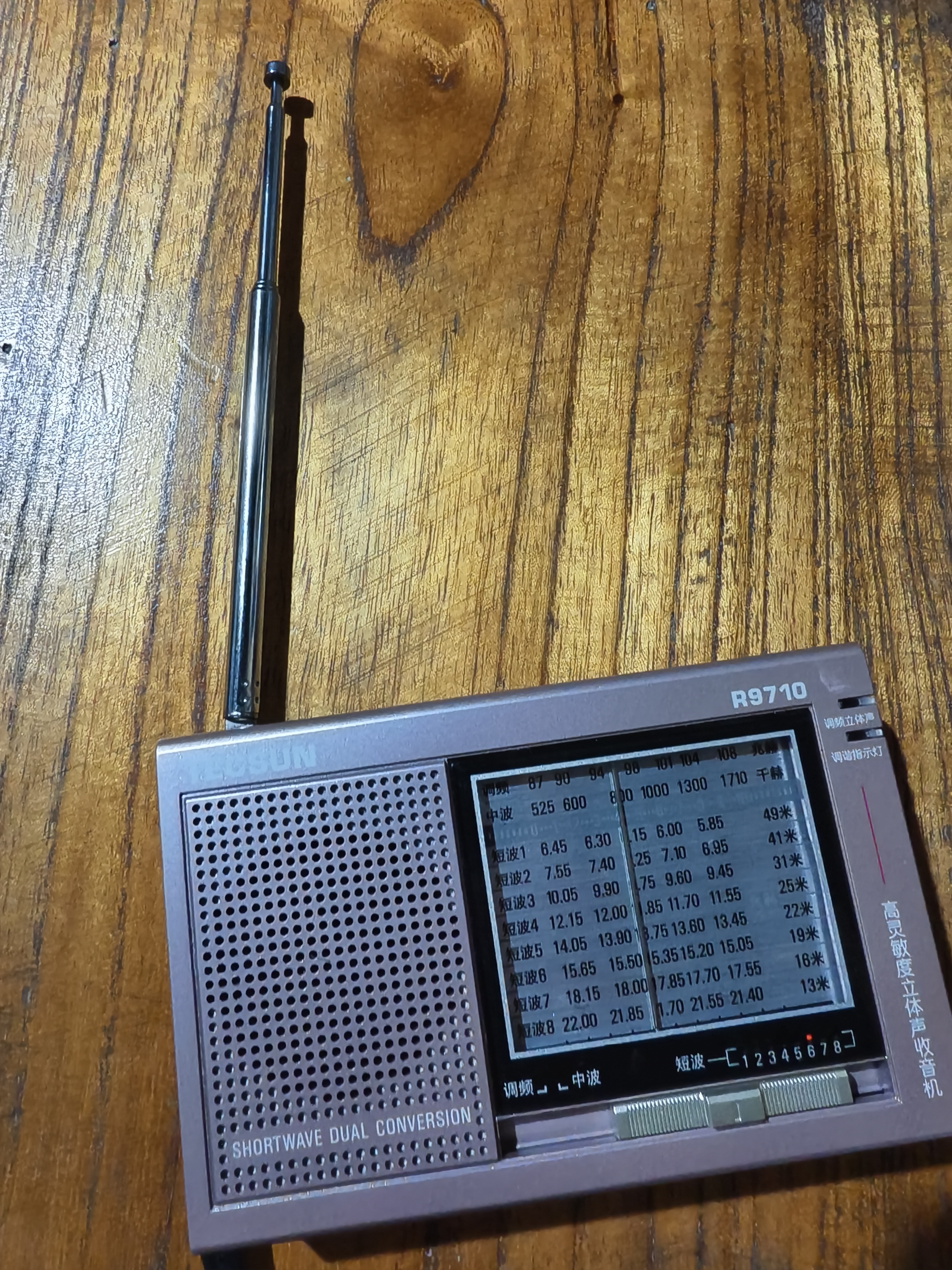 德生（Tecsun） R-9710二次变频高灵敏度多波段立体声收音机指针式操作简单老人用声音大 实拍图