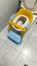 世纪宝贝（babyhood）儿童马桶辅助器 宝宝阶梯架坐便圈扶手架座便器 PU软坐垫 天空蓝 实拍图
