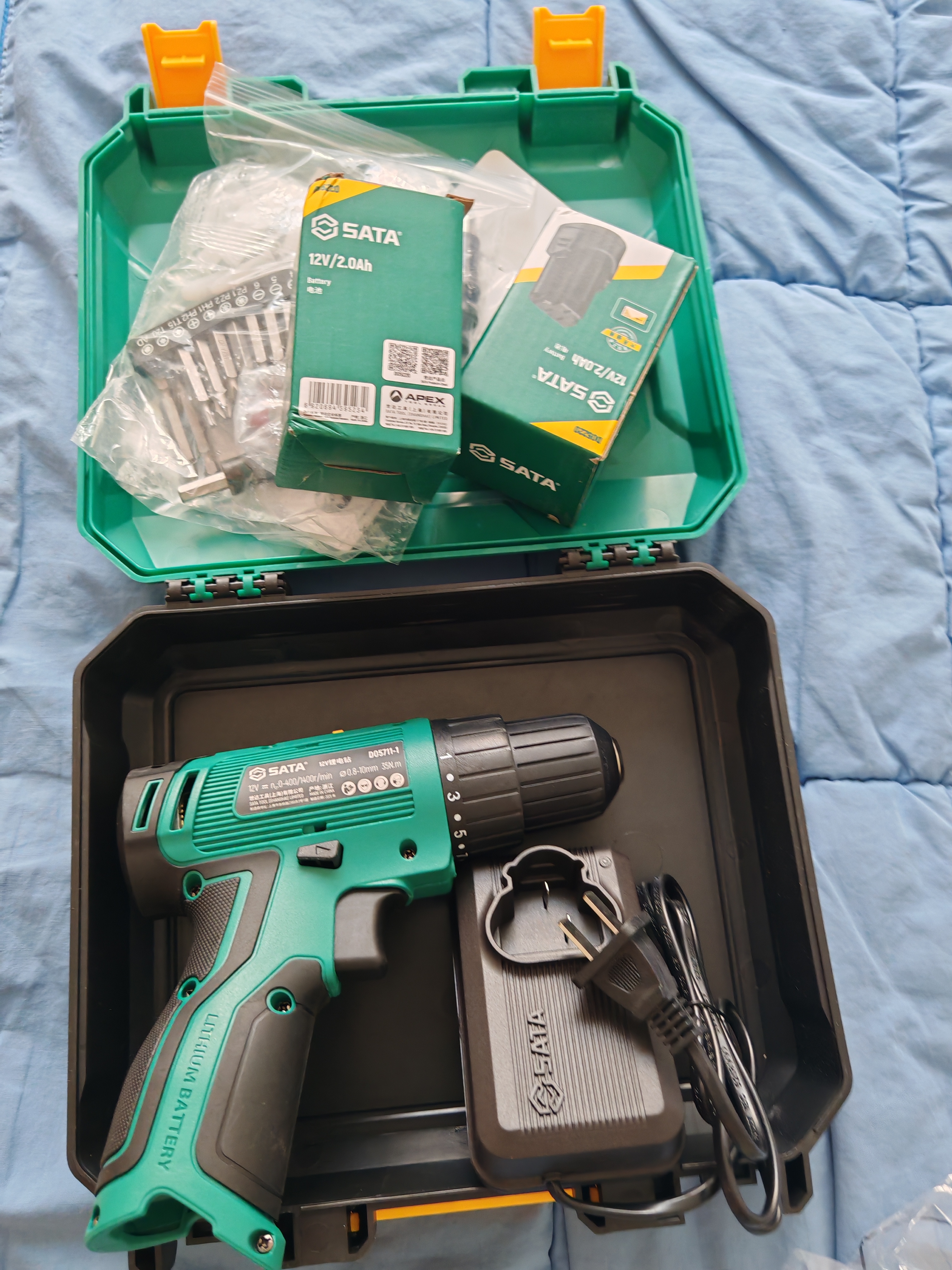 世达(SATA)充电式锂电钻电动螺丝刀多功能家用电钻冲击钻D05711-1二电 实拍图