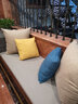 米乐加厚亚麻抱枕简约客厅沙发靠垫套汽车办公室腰枕床头大靠枕腰垫 靛蓝色(加厚素色亚麻) 抱枕套45*45cm（不含芯） 实拍图