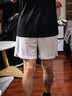 川崎（KAWASAKI）羽毛球服短裤男女中性款速干薄款运动裤Q3681 白色 XL 实拍图