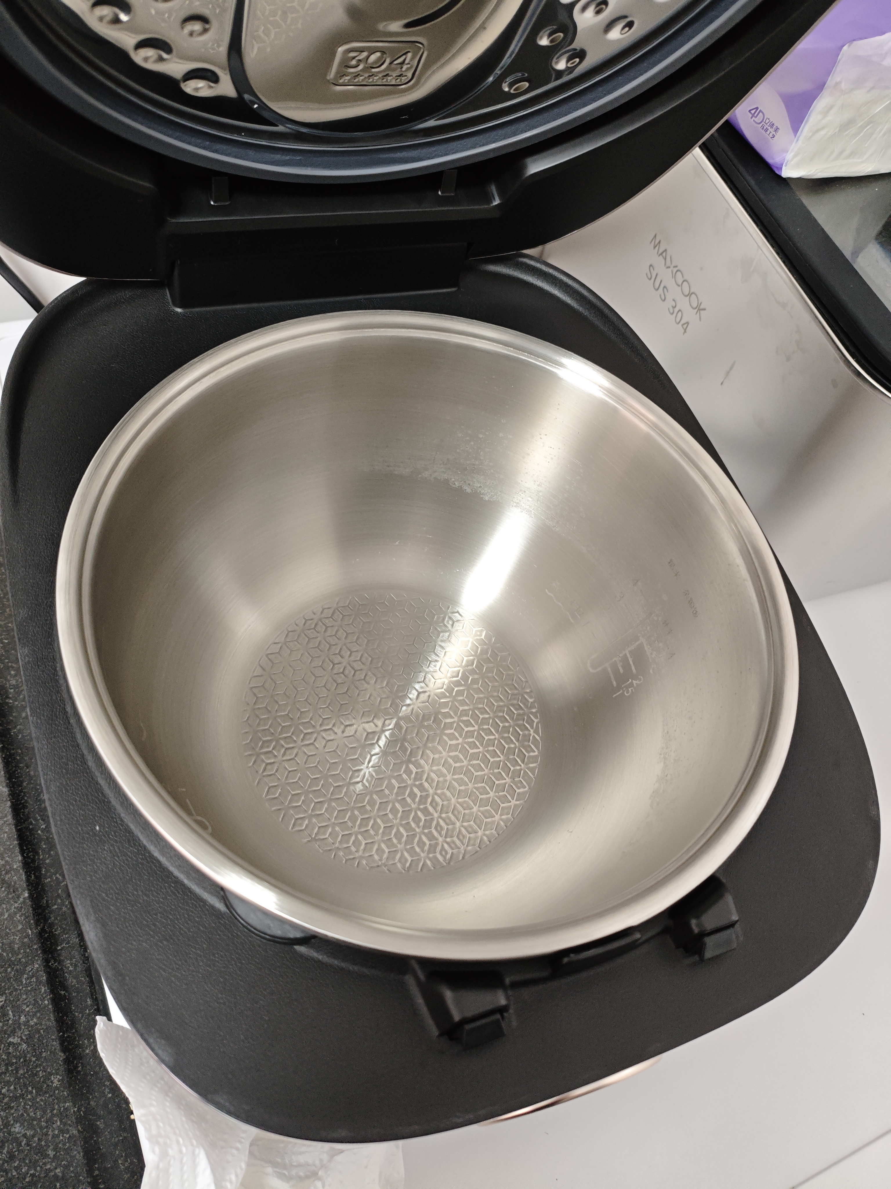 美的（Midea）【政府补贴】电饭煲4L家用容量晶钛0涂层3-4人电饭锅花瓣IH加热316L无涂层内胆4-5人MB-40HB93 实拍图