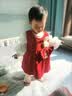 G.duck一周岁礼服女宝宝连衣裙儿童唐装套装中国风秋季裙子婴儿抓周衣服 红色 80 尺码6-12月【75-85cm】 实拍图