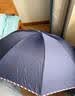 天堂伞 加大雨伞三折 经典商务伞格纹10骨加大雨伞男女 藏青 实拍图