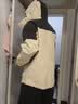 森马（Semir）[陈都灵同款]四防外套女中长款宽松撞色防护夹克秋装通勤户外上衣 白咖色调00415 XL 【宽松版，建议拍小一码】 实拍图