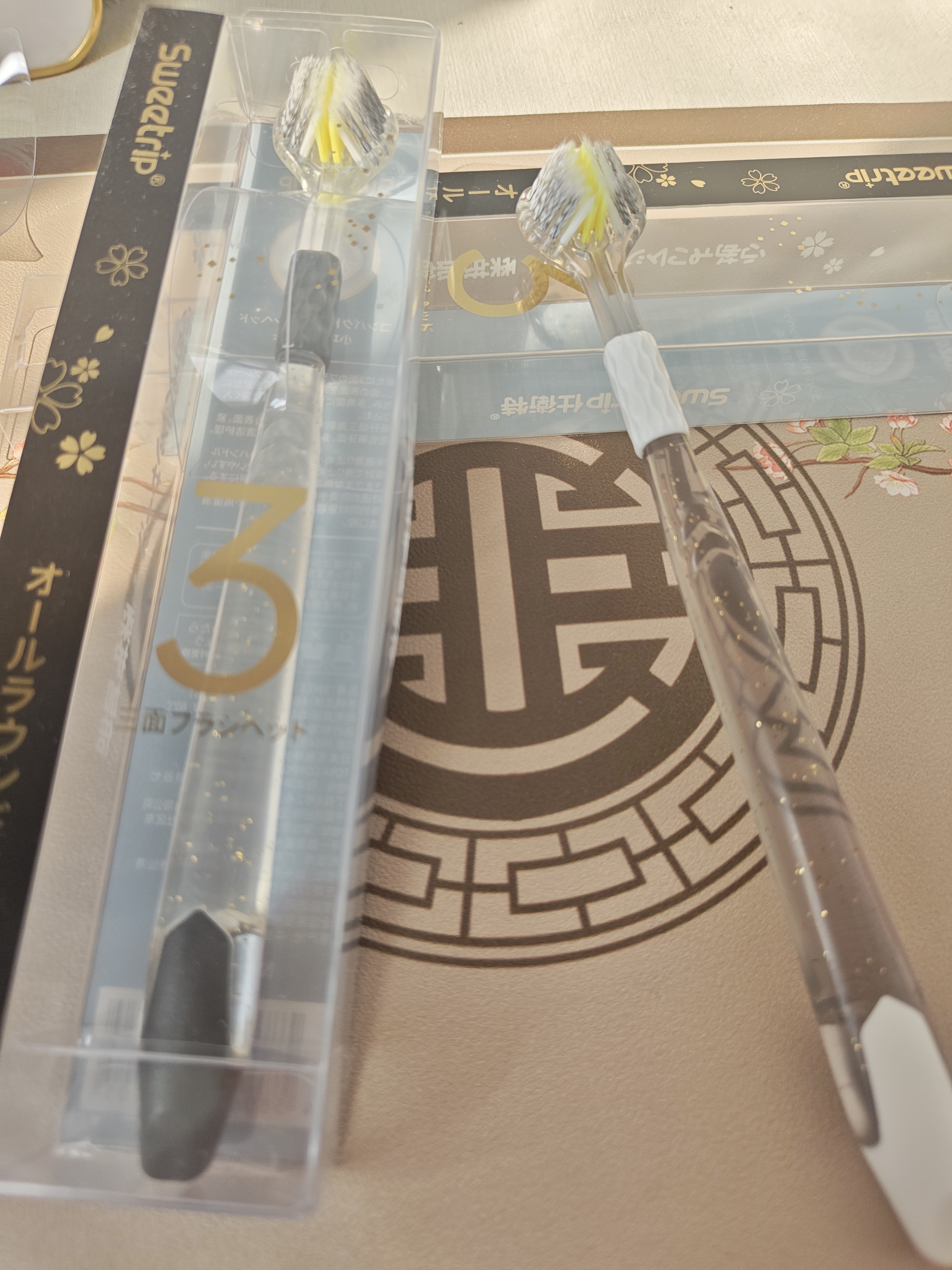 Sweetrip 日本三面牙刷软毛成人牙刷螺旋刷丝高端三头牙刷情侣独立包装2支 实拍图