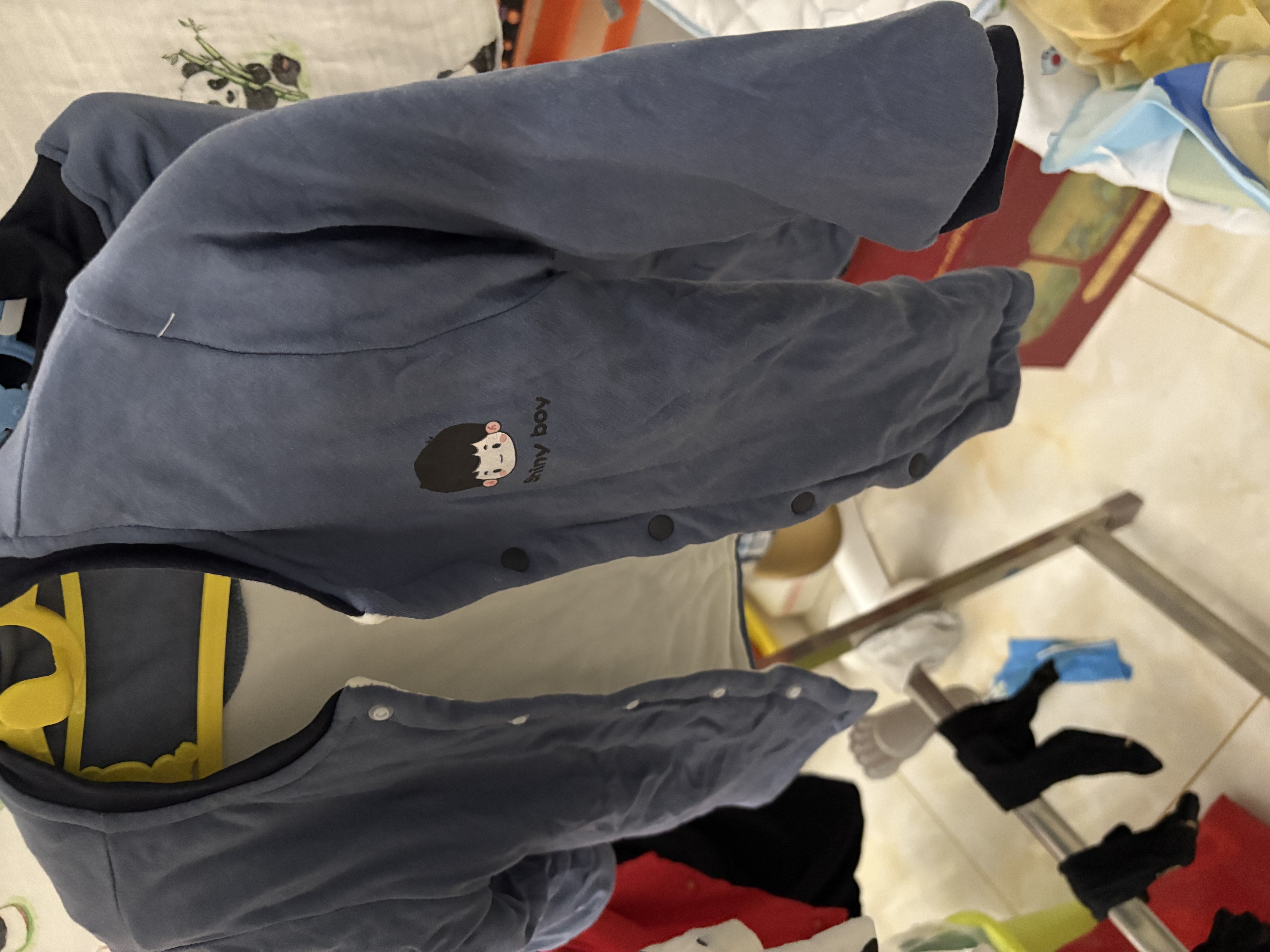 翘脚鸭婴儿衣服140g夹棉加厚冬季外套男女儿童外出棉服套装宝宝纯棉保暖 实拍图