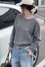 DKNY唐可娜儿针织衫女2026年新款独特撞色早秋穿搭圆领长袖女士毛衣PC 实拍图