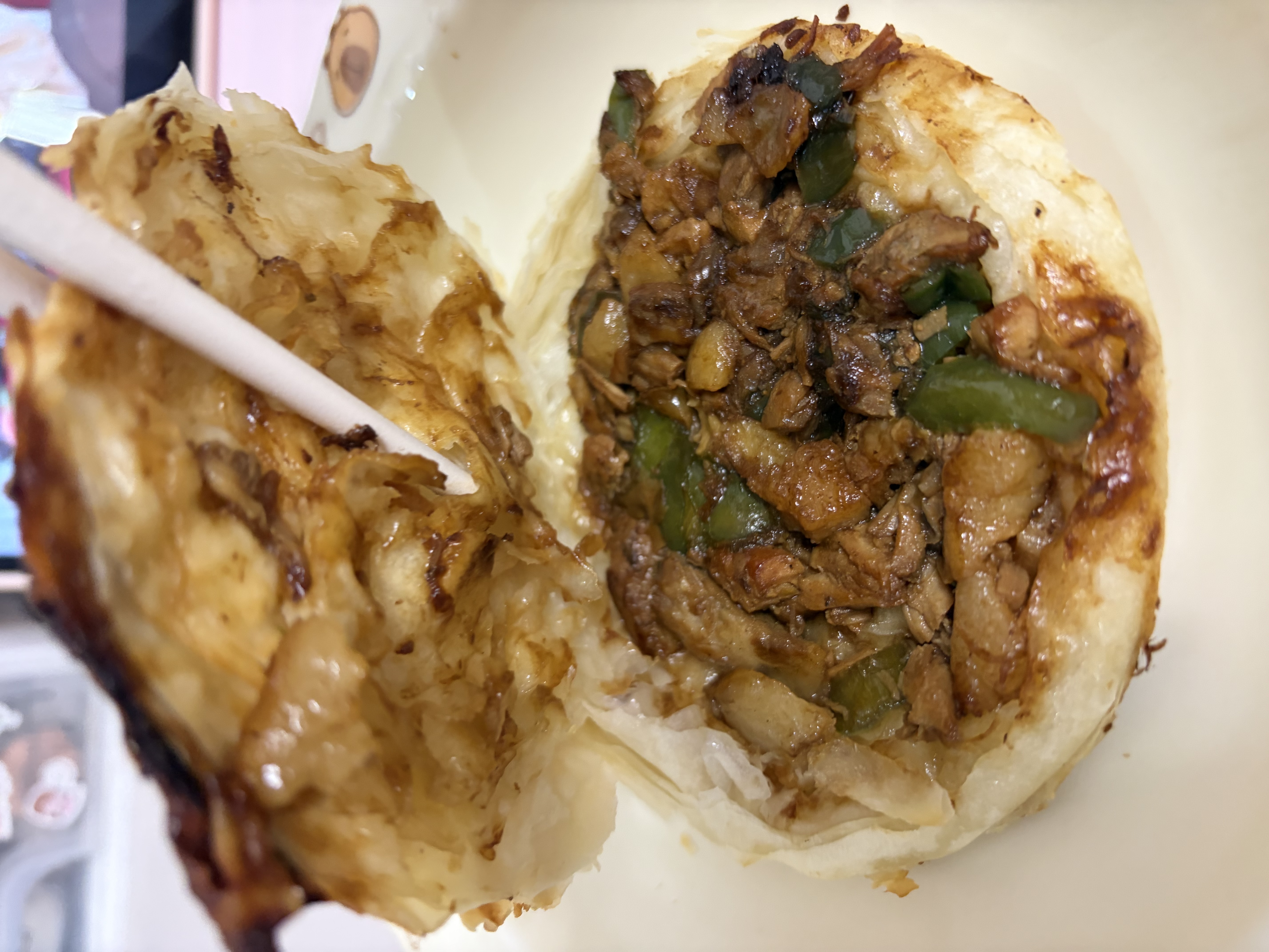 悦味纪 酥皮腊汁肉夹馍125g*5包 青椒卤肉老潼关饼 早餐半成品加热即食 实拍图