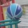 361°篮球儿童中小学生训练室内外耐磨5号橡胶玩具篮球赠打气筒 蓝色 实拍图