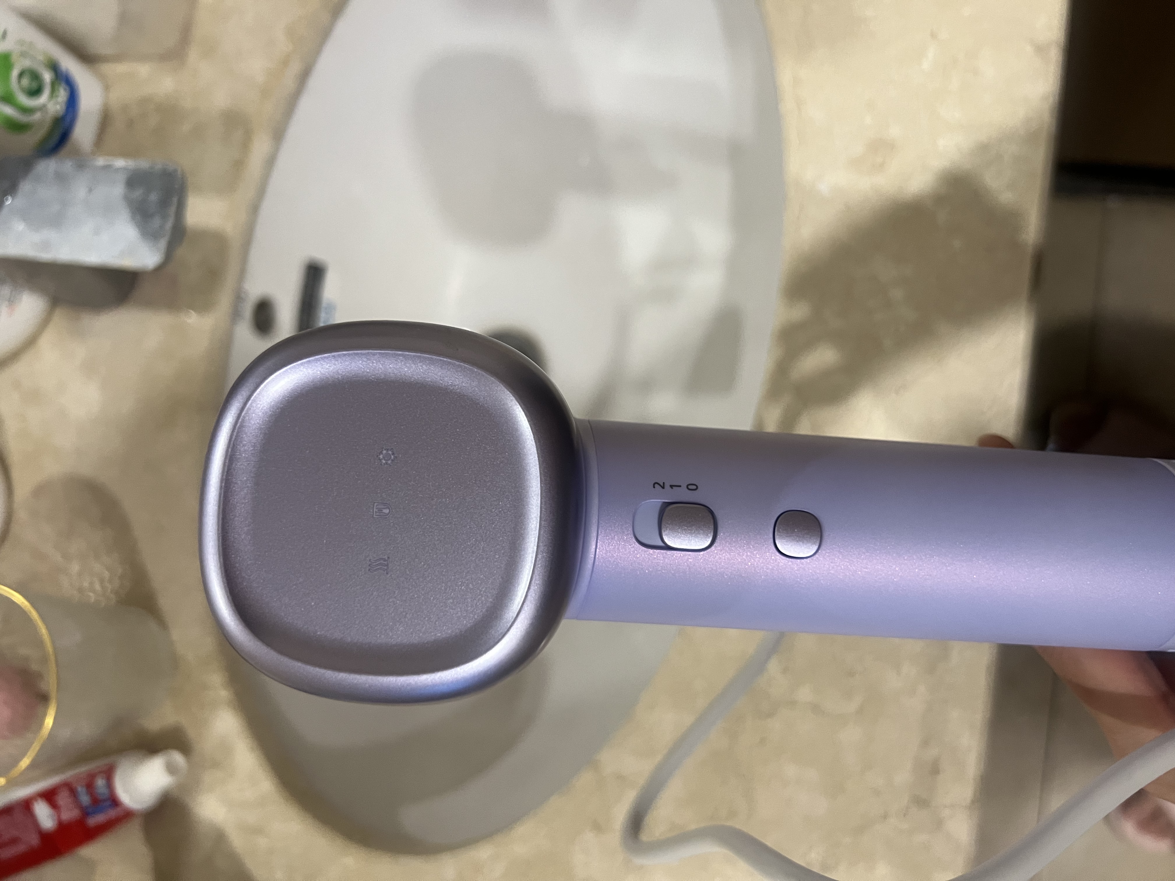 松下（Panasonic）【中秋礼品】空气发梳负离子高速护发吹风机家用低噪速干电吹风送女生生日礼物云雾紫EH-WNE6M 实拍图