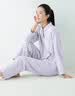 MUJI[自营限定款]女士无侧缝 双层纱织睡衣 纯棉家居服 薰衣草色 XL 实拍图