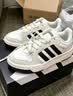 adidas ENTRAP美式校园风运动鞋少年感复古篮球风板鞋阿迪达斯 白色/矾土棕/黑色   42 实拍图