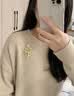 唐后高档轻奢高档珍珠花朵胸针女别针满钻叶子丝巾扣衣饰服饰配饰 实拍图