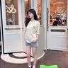 真维斯（Jeanswest）短袖t恤女2026新款夏季小个子宽松纯棉半袖上衣服休闲时尚体恤衫 实拍图