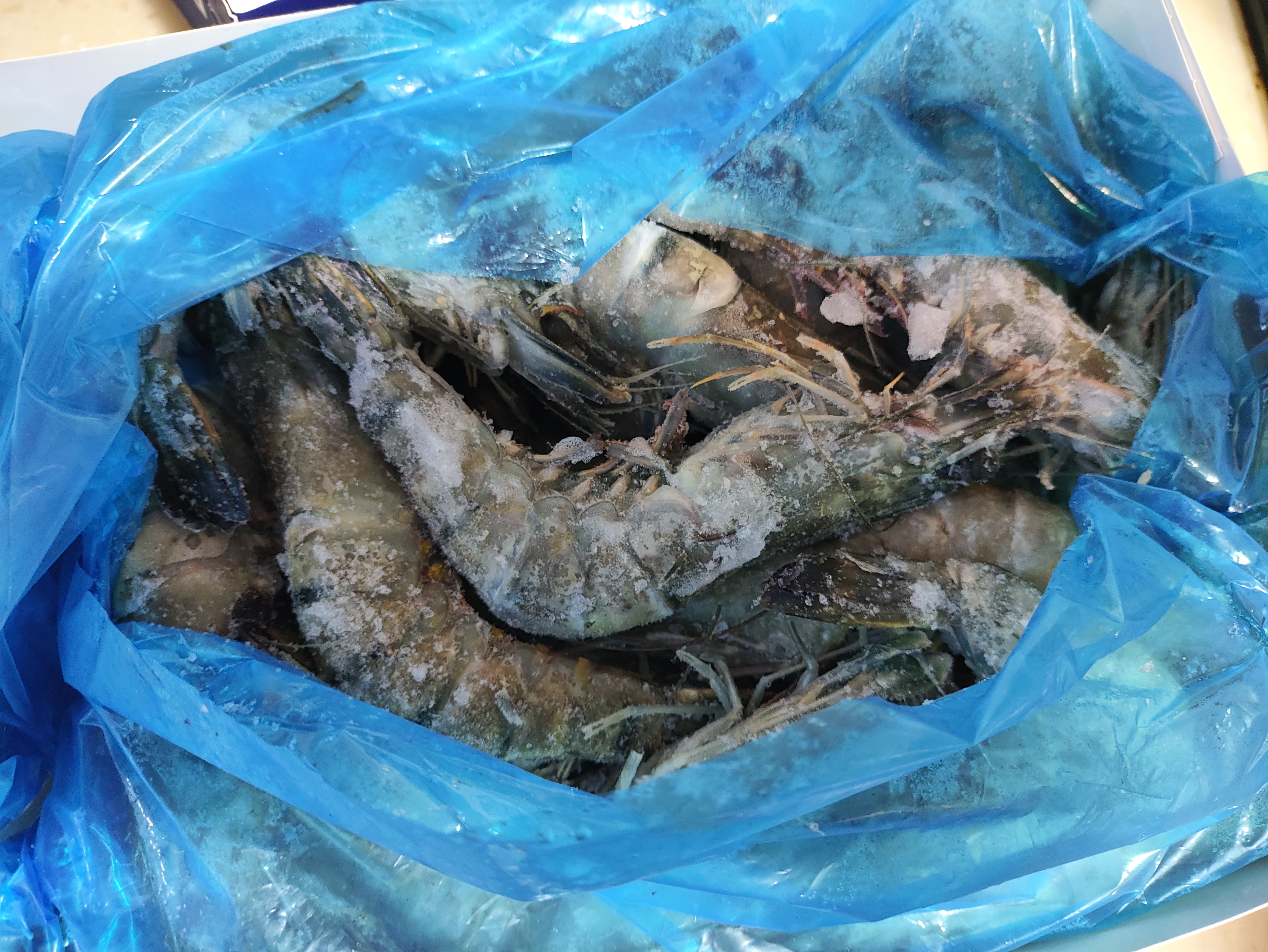 鲜京采 鲜冻大号黑虎虾 去冰净重2斤 31-40只/盒 美食大赛同款 国庆 实拍图