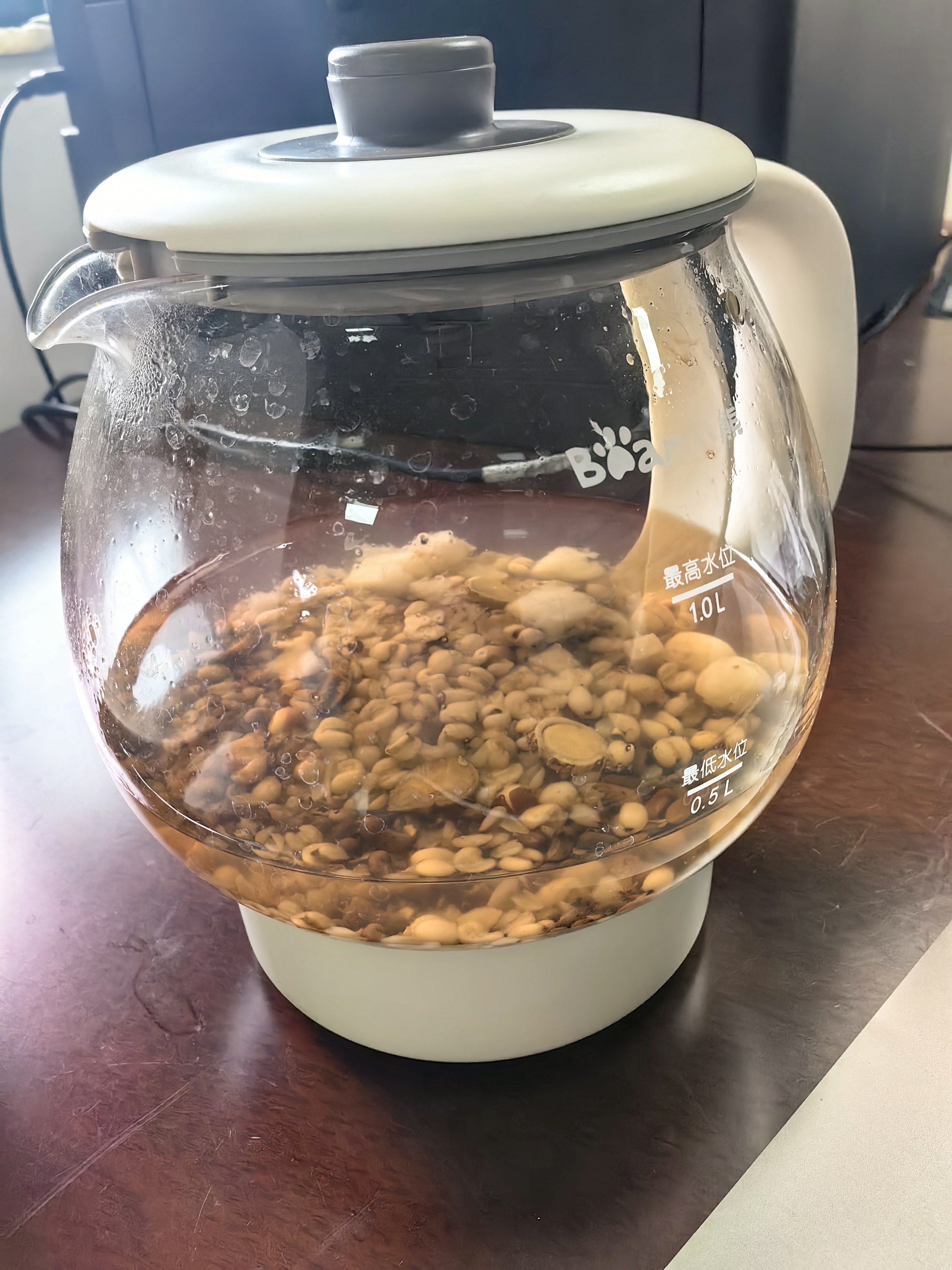 小熊（Bear）煮茶壶喷淋式煮茶器 小型一人蒸茶壶养生壶 迷你养生烧水壶 1升 ZCQ-H10D1 礼物 实拍图
