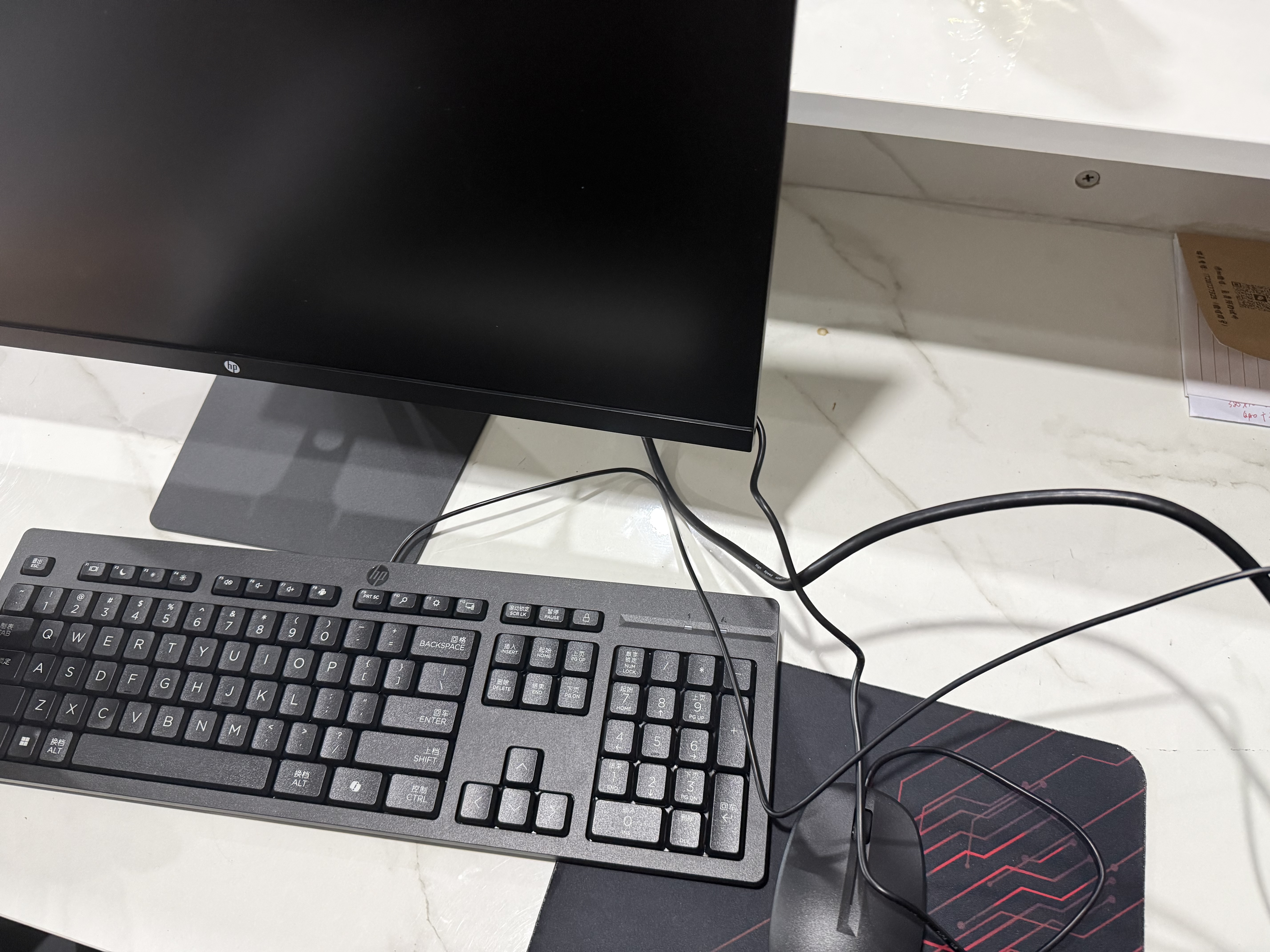 惠普（HP）星Desk Slim商务办公台式电脑台式机主机(14代i3-14100 8G DDR5 512GB SSD) 23.8英寸护眼大屏 实拍图