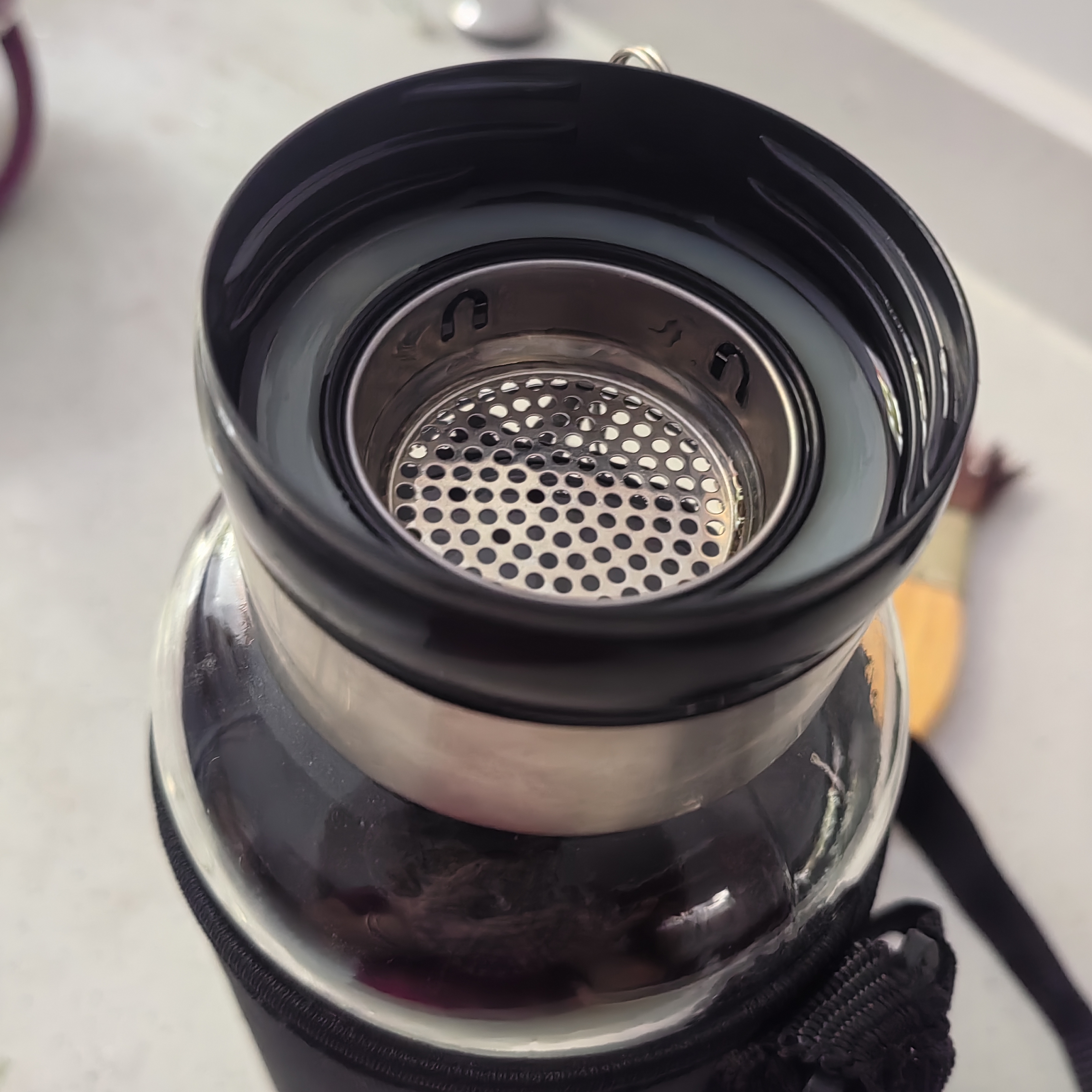 【送杯套】大容量加厚玻璃杯子便携杯茶水分离带杯套泡茶水杯 透明 1000ml吨吨桶 1只装 实拍图