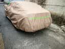 嘉谦汽车车衣全罩牛津布加厚防晒防雨隔热防冰雹防雪霜防尘遮阳车罩套 卡其色【双层加厚-短反光条】遮阳防晒防雨防小冰球 【定制品】下单请备注车型及年款 实拍图