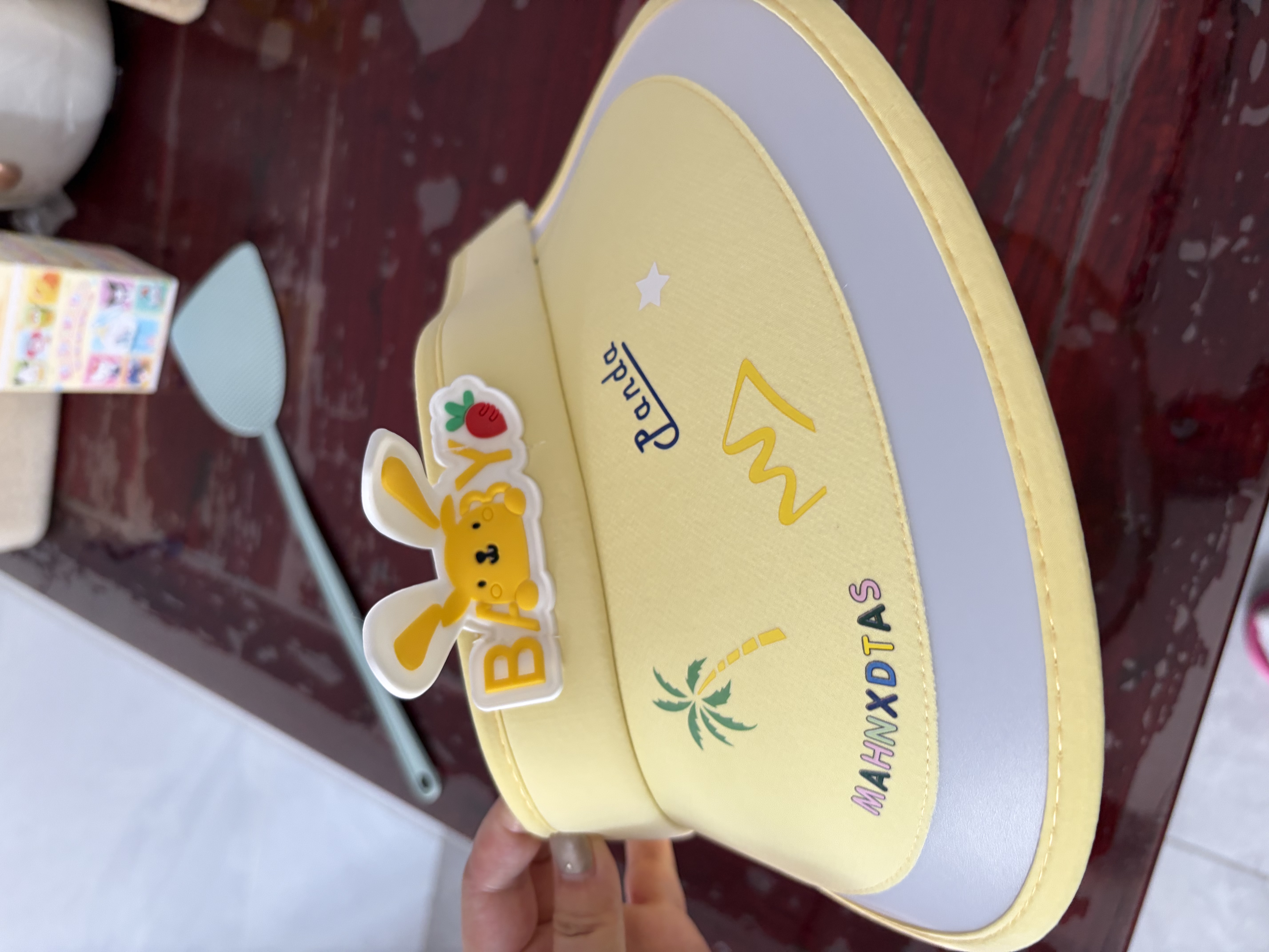 儿童防晒帽夏季空顶防晒宝宝遮阳帽透气女童卡通太阳帽 冰丝兔子耳朵-颜色随机 适合3-6岁 头围48cm-54cm 实拍图