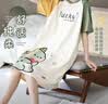 猫人（MiiOW）【防螨抗菌纯棉】女士睡裙睡衣女撞色恐龙印花家居服L 实拍图