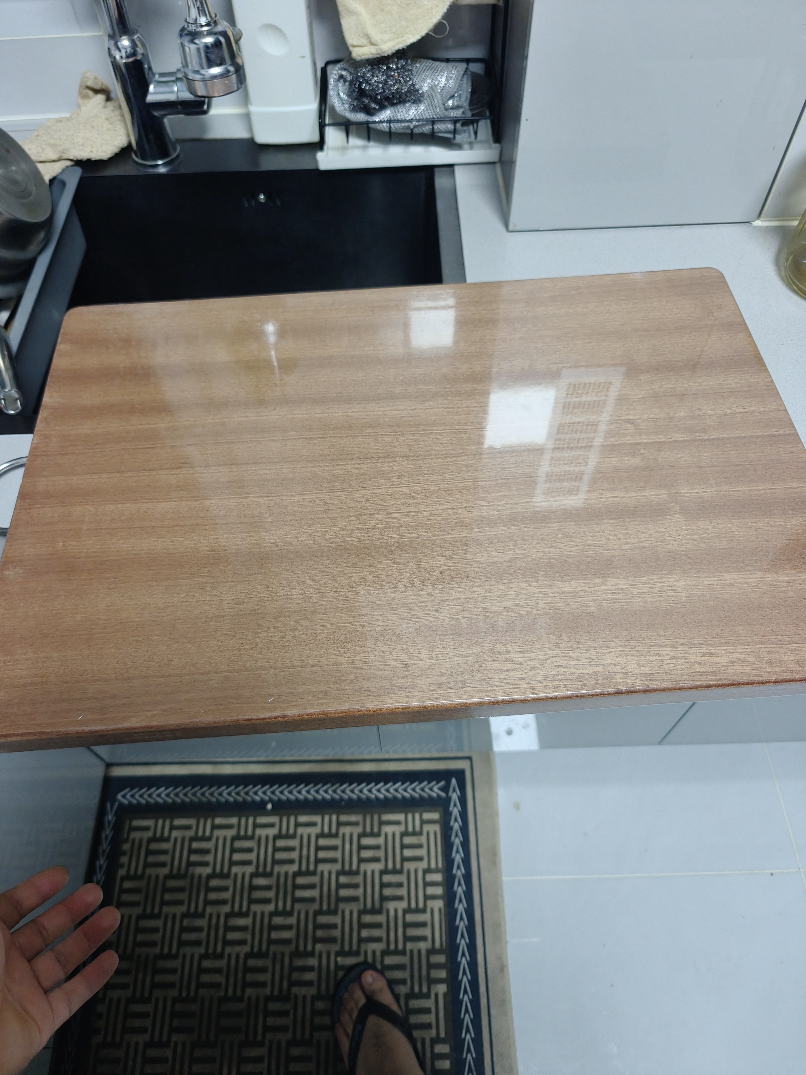 乌檀木菜板抗菌防霉家用食品级实木砧板厨房专用双面切菜案板粘板 【双面乌檀木】60*40*3cm抗菌 实拍图