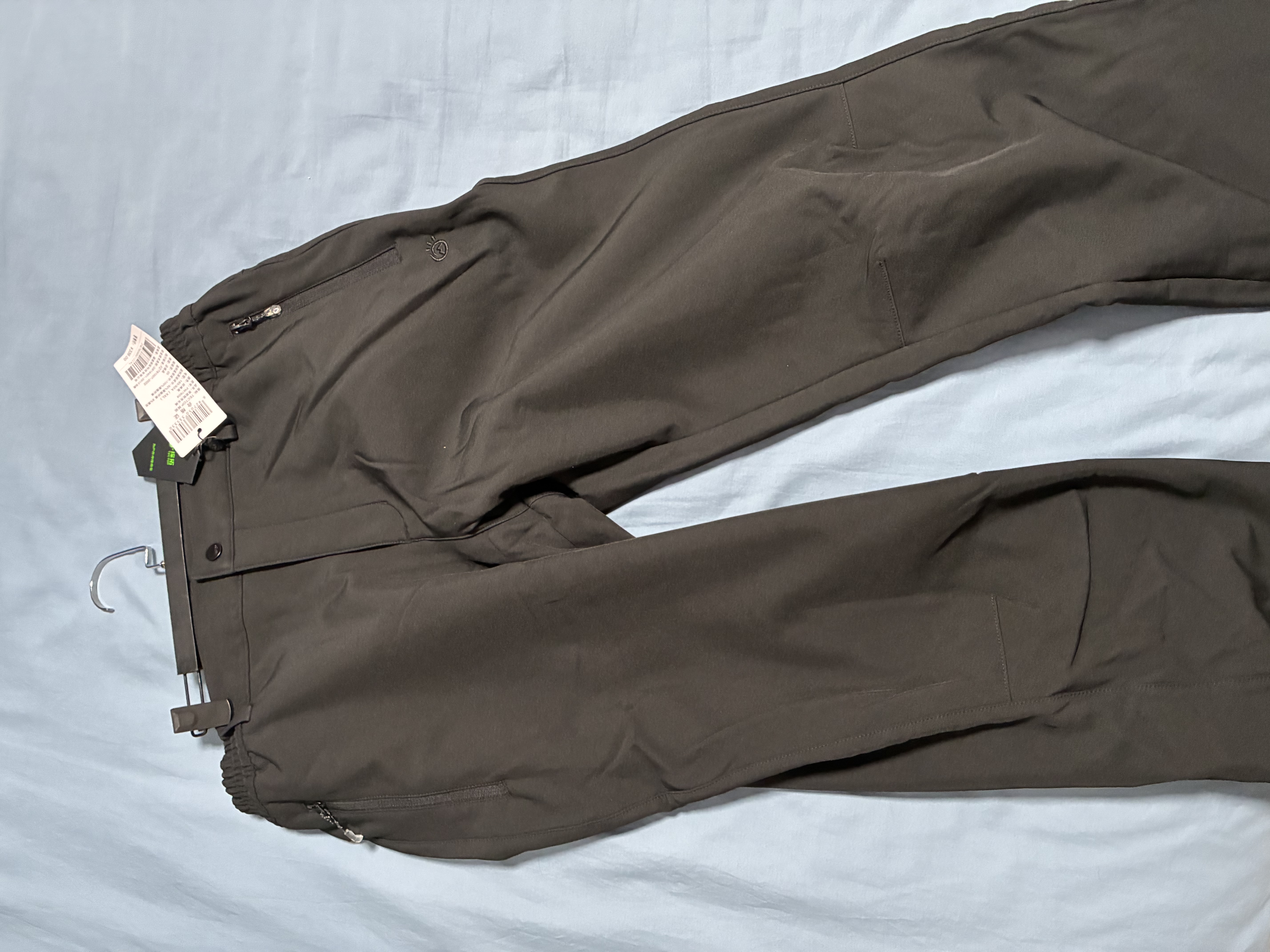 探拓（TECTOP）冲锋裤男加绒保暖防风软壳裤登山徒步裤 男款黑色 XXL 实拍图